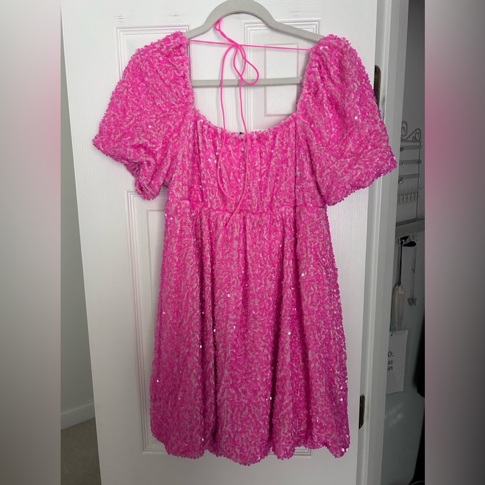 Fashion Nova Lucie Sequin Mini Dress- Large